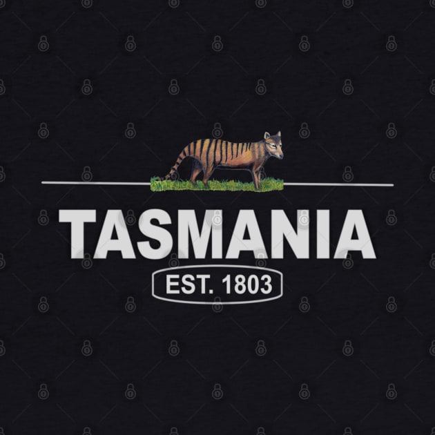 Tasmania, Australia with Tasmanian Tiger by KC Morcom aka KCM Gems n Bling aka KCM Inspirations